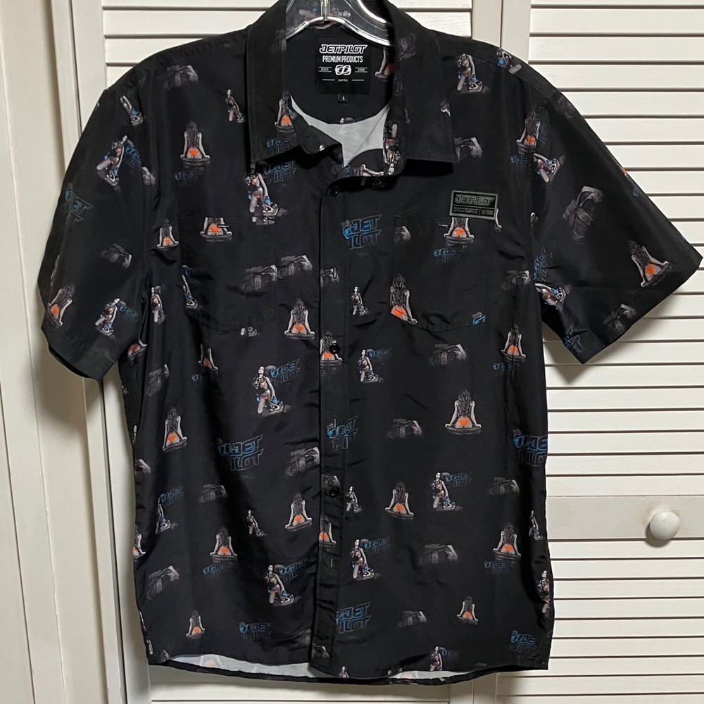 Star Wars Men's Graphic Button Down Shirt - Black